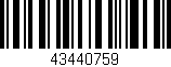 Código de barras (EAN, GTIN, SKU, ISBN): '43440759'