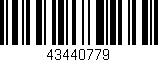 Código de barras (EAN, GTIN, SKU, ISBN): '43440779'