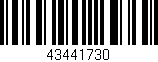 Código de barras (EAN, GTIN, SKU, ISBN): '43441730'