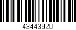 Código de barras (EAN, GTIN, SKU, ISBN): '43443920'