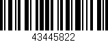 Código de barras (EAN, GTIN, SKU, ISBN): '43445822'