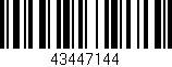 Código de barras (EAN, GTIN, SKU, ISBN): '43447144'