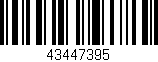 Código de barras (EAN, GTIN, SKU, ISBN): '43447395'