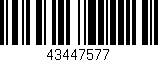 Código de barras (EAN, GTIN, SKU, ISBN): '43447577'