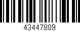 Código de barras (EAN, GTIN, SKU, ISBN): '43447809'