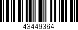 Código de barras (EAN, GTIN, SKU, ISBN): '43449364'