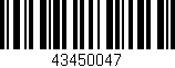 Código de barras (EAN, GTIN, SKU, ISBN): '43450047'