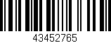 Código de barras (EAN, GTIN, SKU, ISBN): '43452765'