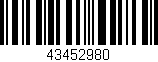 Código de barras (EAN, GTIN, SKU, ISBN): '43452980'