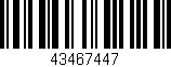 Código de barras (EAN, GTIN, SKU, ISBN): '43467447'