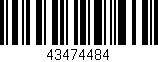 Código de barras (EAN, GTIN, SKU, ISBN): '43474484'
