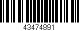 Código de barras (EAN, GTIN, SKU, ISBN): '43474891'