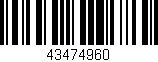 Código de barras (EAN, GTIN, SKU, ISBN): '43474960'