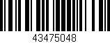 Código de barras (EAN, GTIN, SKU, ISBN): '43475048'