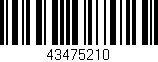 Código de barras (EAN, GTIN, SKU, ISBN): '43475210'