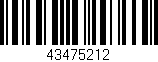 Código de barras (EAN, GTIN, SKU, ISBN): '43475212'