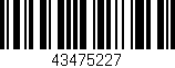 Código de barras (EAN, GTIN, SKU, ISBN): '43475227'