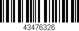 Código de barras (EAN, GTIN, SKU, ISBN): '43476326'