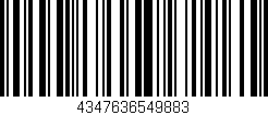Código de barras (EAN, GTIN, SKU, ISBN): '4347636549883'