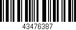 Código de barras (EAN, GTIN, SKU, ISBN): '43476387'