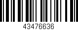 Código de barras (EAN, GTIN, SKU, ISBN): '43476636'