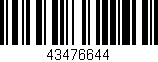 Código de barras (EAN, GTIN, SKU, ISBN): '43476644'