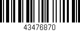 Código de barras (EAN, GTIN, SKU, ISBN): '43476870'