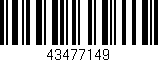 Código de barras (EAN, GTIN, SKU, ISBN): '43477149'