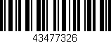 Código de barras (EAN, GTIN, SKU, ISBN): '43477326'