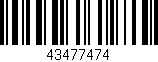 Código de barras (EAN, GTIN, SKU, ISBN): '43477474'
