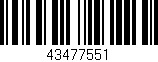 Código de barras (EAN, GTIN, SKU, ISBN): '43477551'
