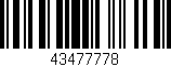 Código de barras (EAN, GTIN, SKU, ISBN): '43477778'