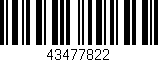 Código de barras (EAN, GTIN, SKU, ISBN): '43477822'