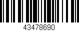 Código de barras (EAN, GTIN, SKU, ISBN): '43478690'