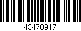 Código de barras (EAN, GTIN, SKU, ISBN): '43478917'