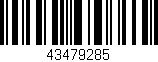 Código de barras (EAN, GTIN, SKU, ISBN): '43479285'