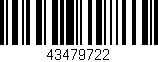 Código de barras (EAN, GTIN, SKU, ISBN): '43479722'