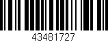 Código de barras (EAN, GTIN, SKU, ISBN): '43481727'