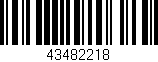Código de barras (EAN, GTIN, SKU, ISBN): '43482218'