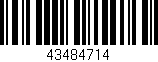 Código de barras (EAN, GTIN, SKU, ISBN): '43484714'