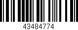 Código de barras (EAN, GTIN, SKU, ISBN): '43484774'