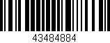 Código de barras (EAN, GTIN, SKU, ISBN): '43484884'