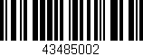 Código de barras (EAN, GTIN, SKU, ISBN): '43485002'