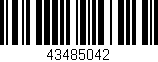 Código de barras (EAN, GTIN, SKU, ISBN): '43485042'