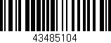 Código de barras (EAN, GTIN, SKU, ISBN): '43485104'