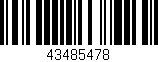Código de barras (EAN, GTIN, SKU, ISBN): '43485478'
