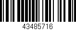 Código de barras (EAN, GTIN, SKU, ISBN): '43485716'