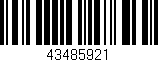 Código de barras (EAN, GTIN, SKU, ISBN): '43485921'