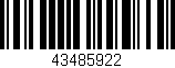 Código de barras (EAN, GTIN, SKU, ISBN): '43485922'