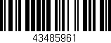 Código de barras (EAN, GTIN, SKU, ISBN): '43485961'